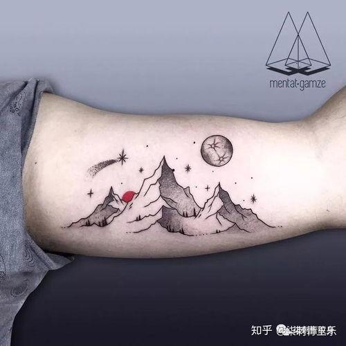 山纹身图片,自然之美与身体艺术的完美融合